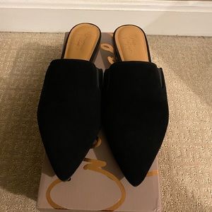Crown Vintage suede mules, Sz 8